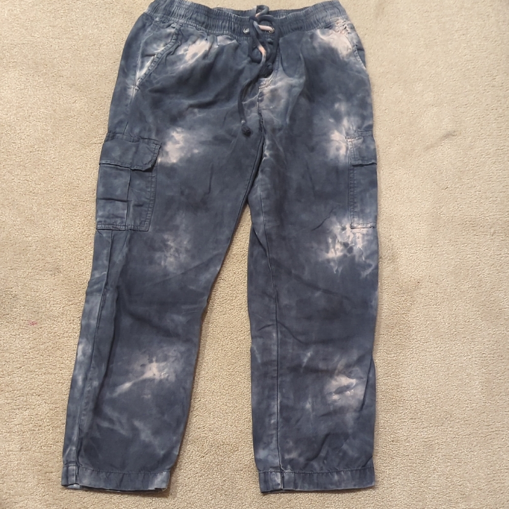Sanctuary Women's Blue Tie-Dye Cargo Pants